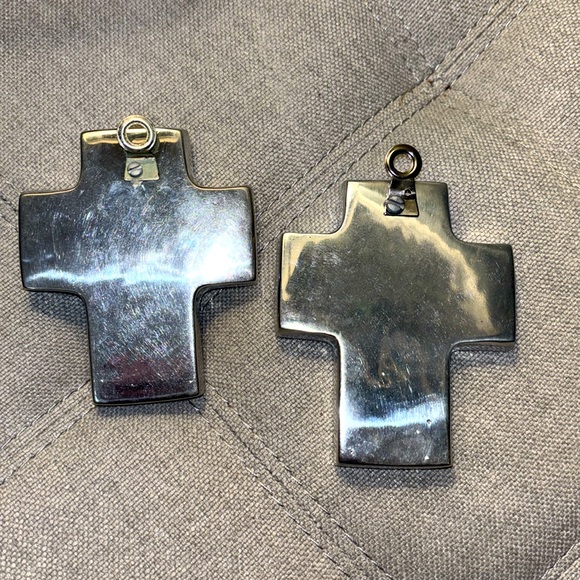 Talavera Mexico Folk Art Metal CROSS Frame With Ceramic Hand Painted CrossTile - Picture 4 of 7